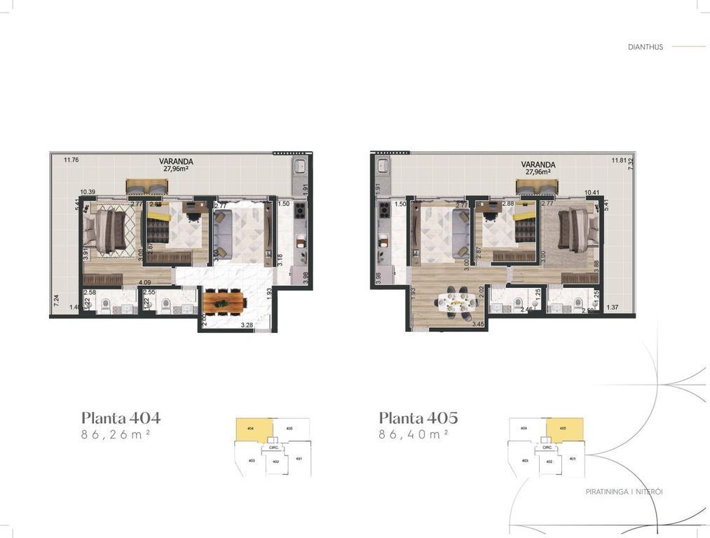 Apartamento à venda com 2 quartos, 86m² - Foto 3