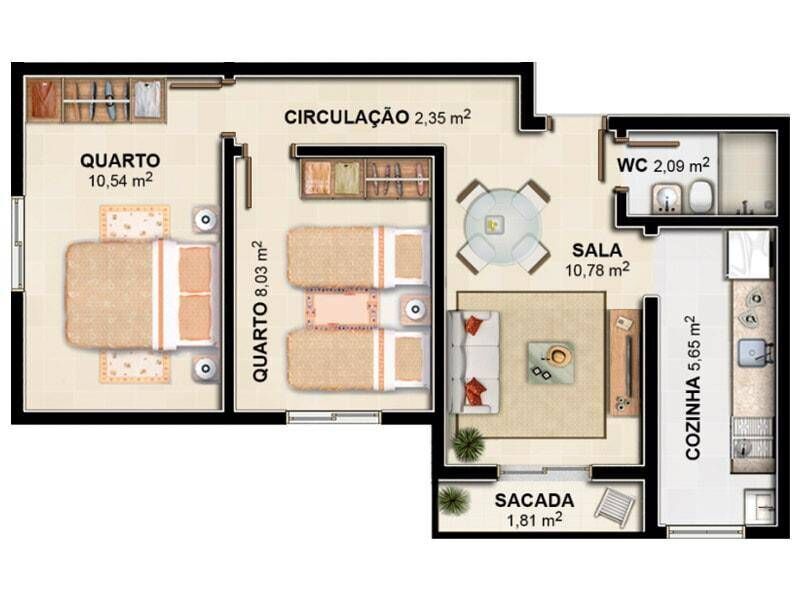 Apartamento para alugar com 2 quartos, 46m² - Foto 24