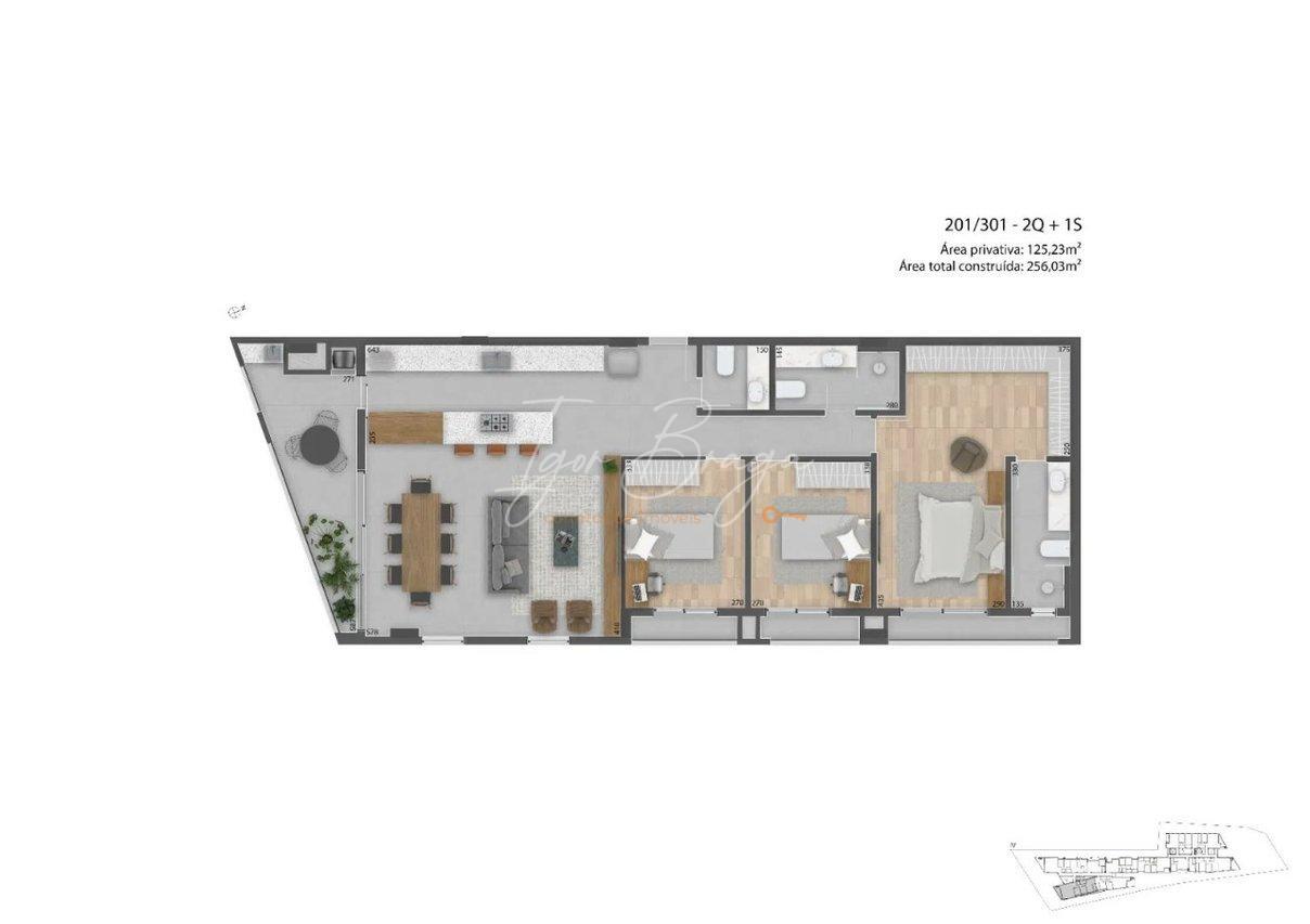 Apartamento à venda com 3 quartos, 262m² - Foto 14