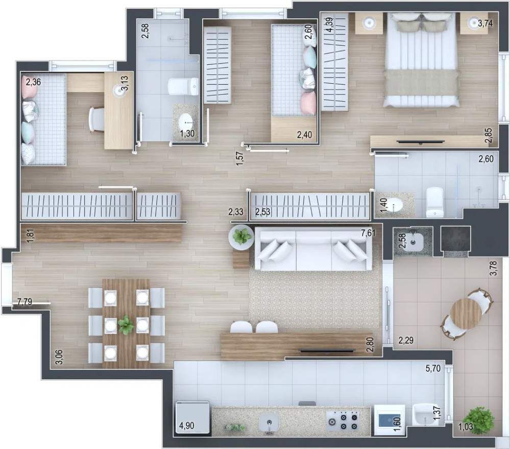 Apartamento, 3 quartos, 83 m² - Foto 31