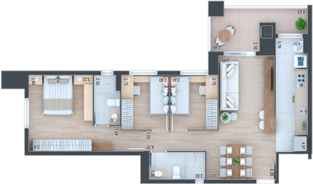 Apartamento, 3 quartos, 83 m² - Foto 33