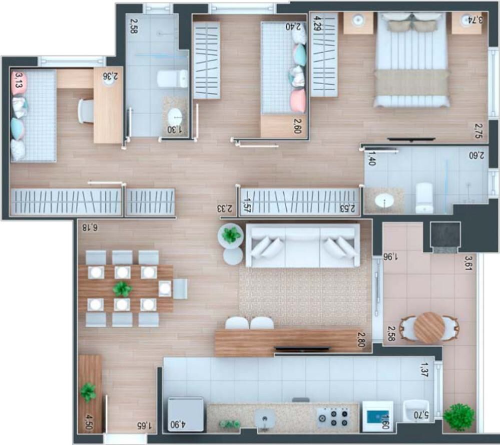 Apartamento, 3 quartos, 83 m² - Foto 32