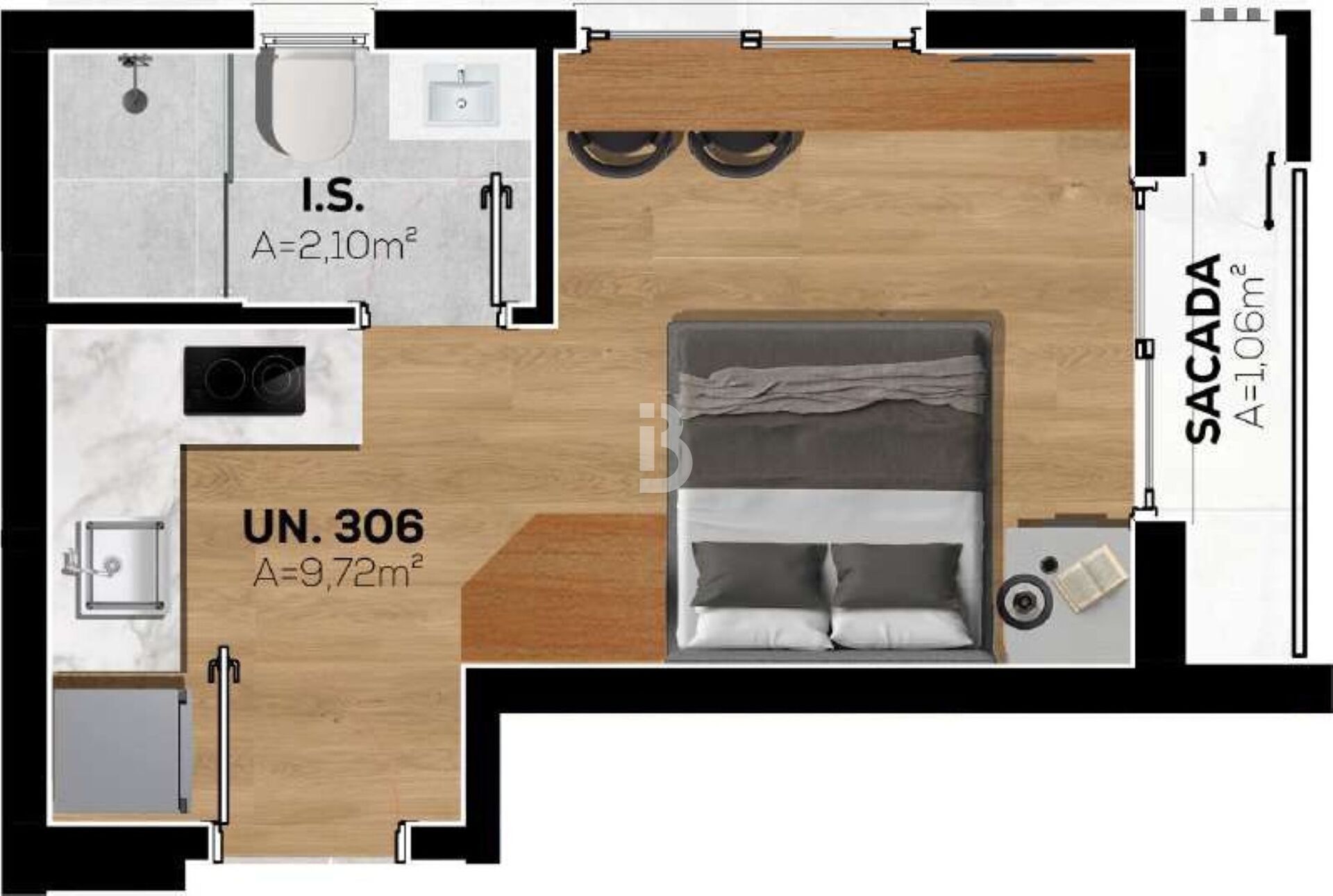 Apartamento, 1 quarto, 20 m² - Foto 21