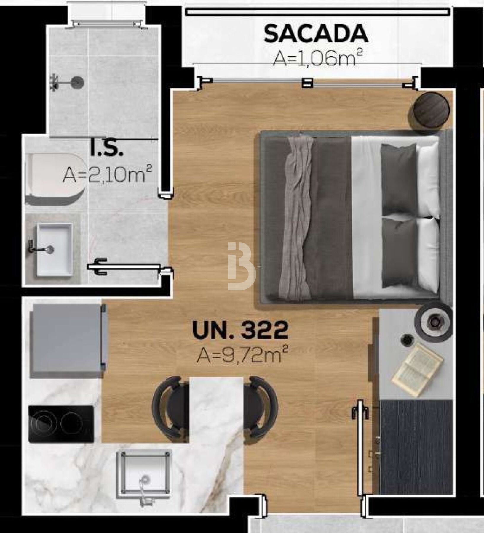 Apartamento, 1 quarto, 20 m² - Foto 19