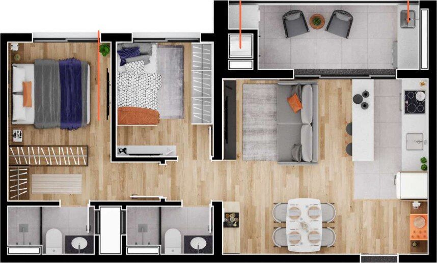 Apartamento, 2 quartos, 58 m² - Foto 39