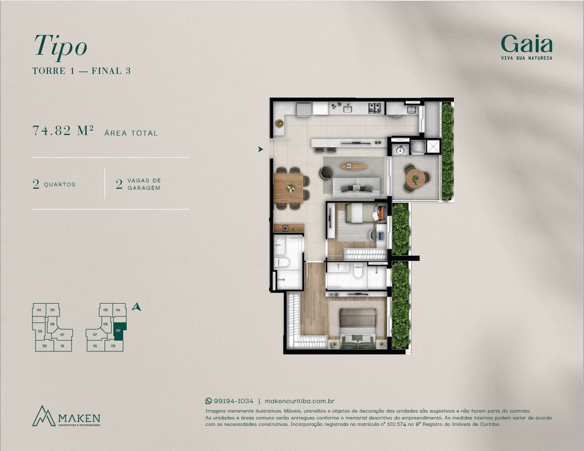 Apartamento, 2 quartos, 68 m² - Foto 50