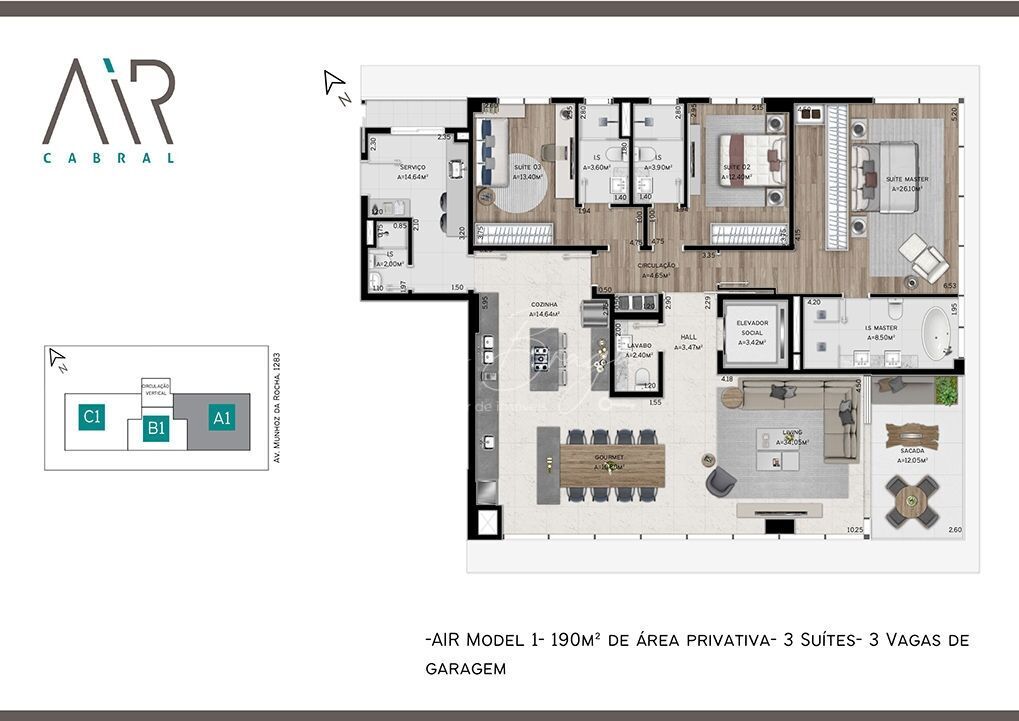 Apartamento à venda com 3 quartos, 202m² - Foto 40