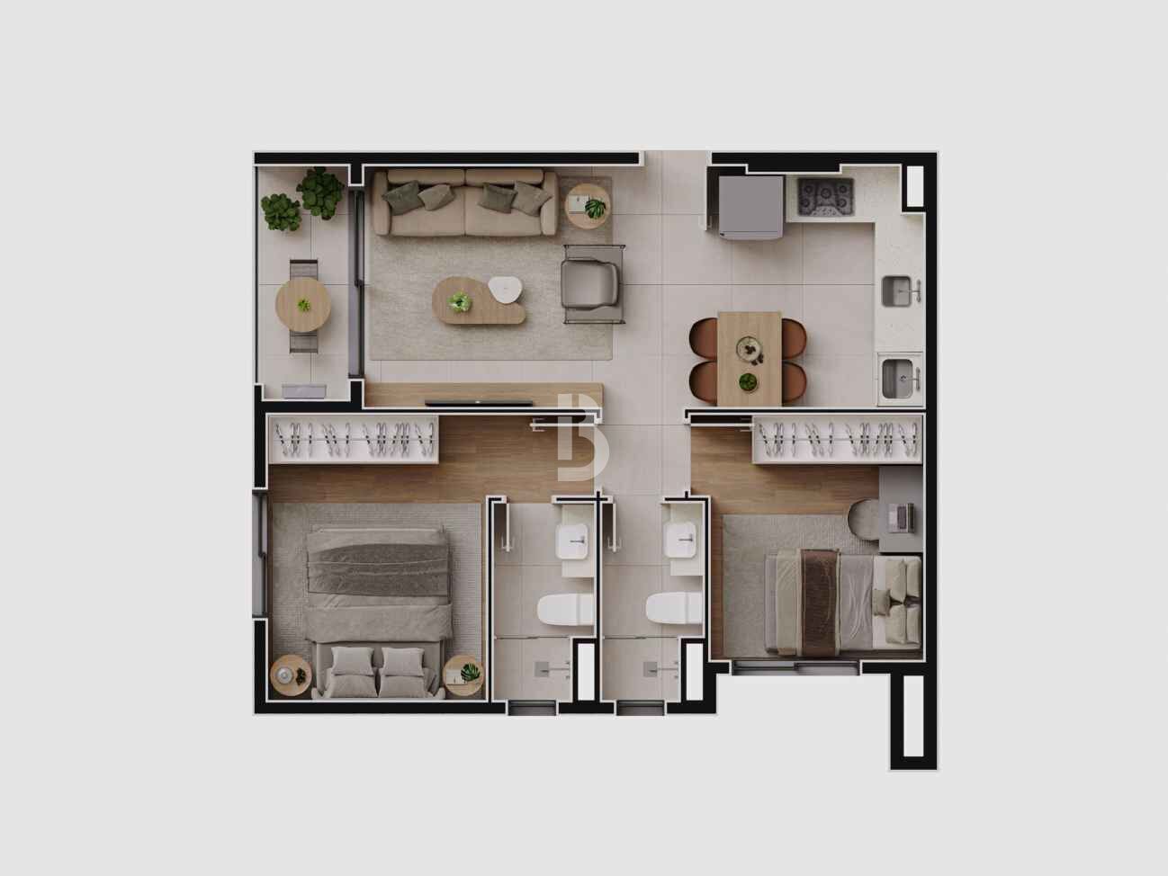 Apartamento, 2 quartos, 57 m² - Foto 24