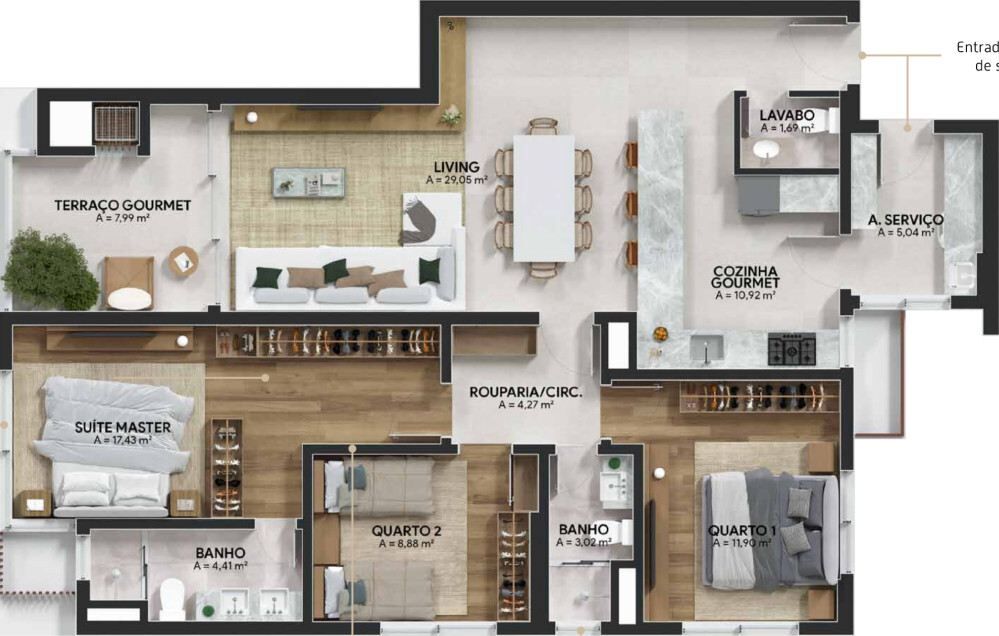 Apartamento, 3 quartos, 107 m² - Foto 38