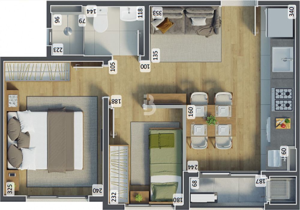 Apartamento, 2 quartos, 35 m² - Foto 43