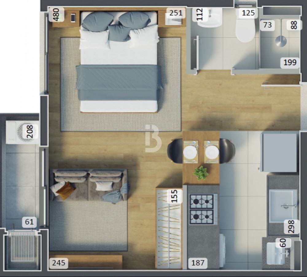 Apartamento, 2 quartos, 35 m² - Foto 45