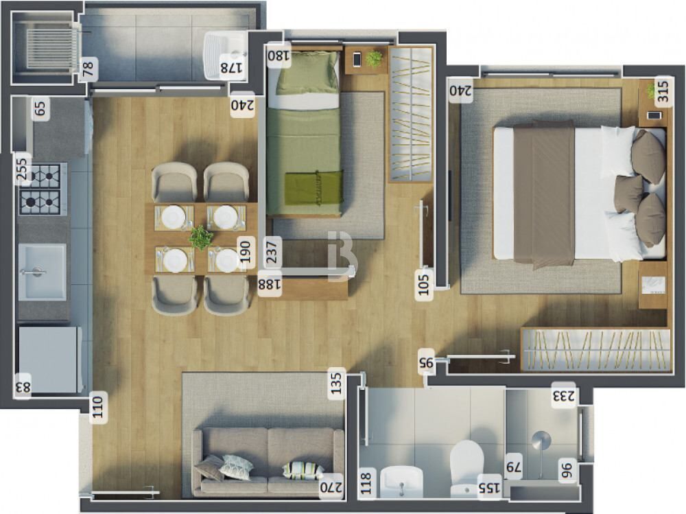 Apartamento, 2 quartos, 35 m² - Foto 42