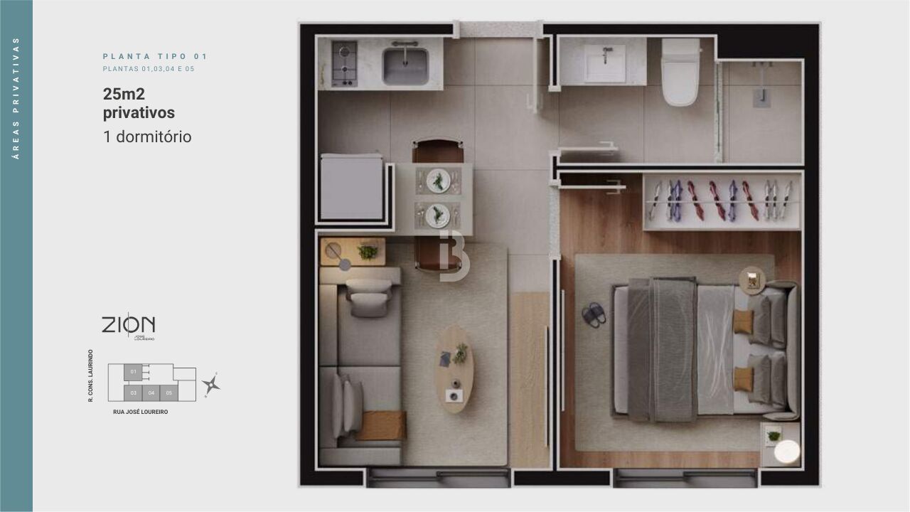 Apartamento, 1 quarto, 25 m² - Foto 15