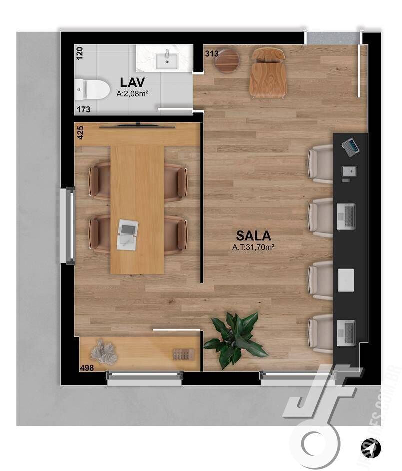 Sala-Conjunto, 52 m² - Foto 10