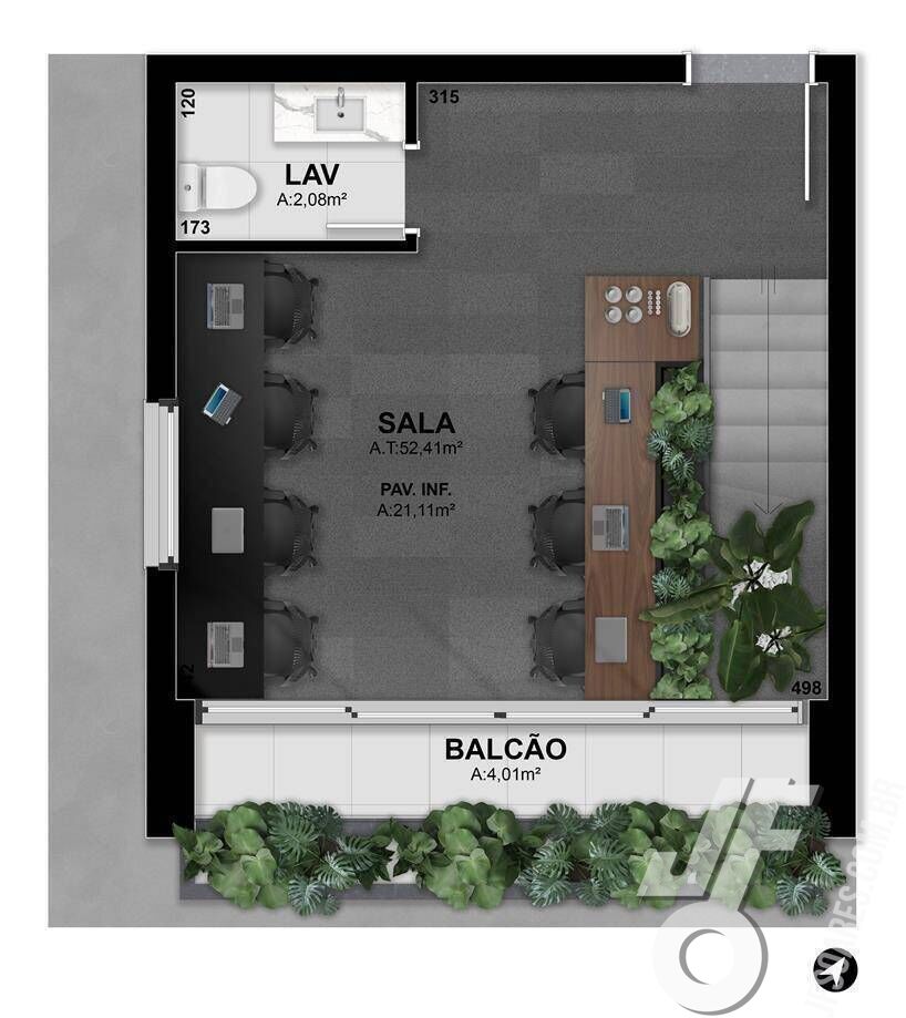 Sala-Conjunto, 52 m² - Foto 16