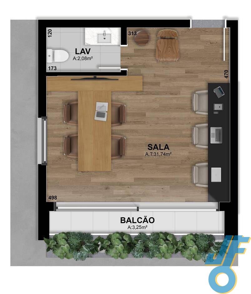 Sala-Conjunto, 52 m² - Foto 13