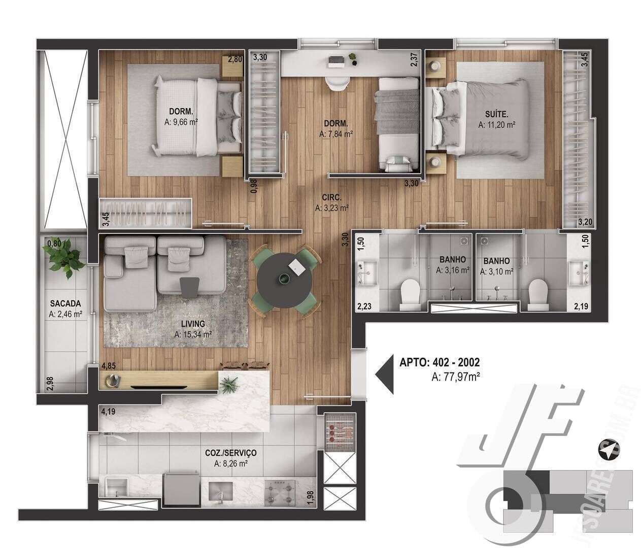 Apartamento, 2 quartos, 65 m² - Foto 13