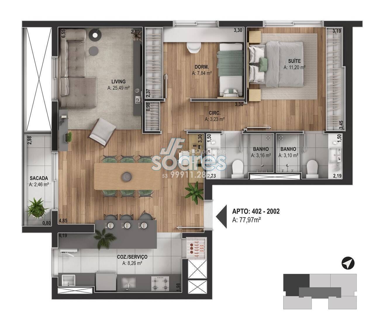 Apartamento à venda com 2 quartos, 65m² - Foto 11