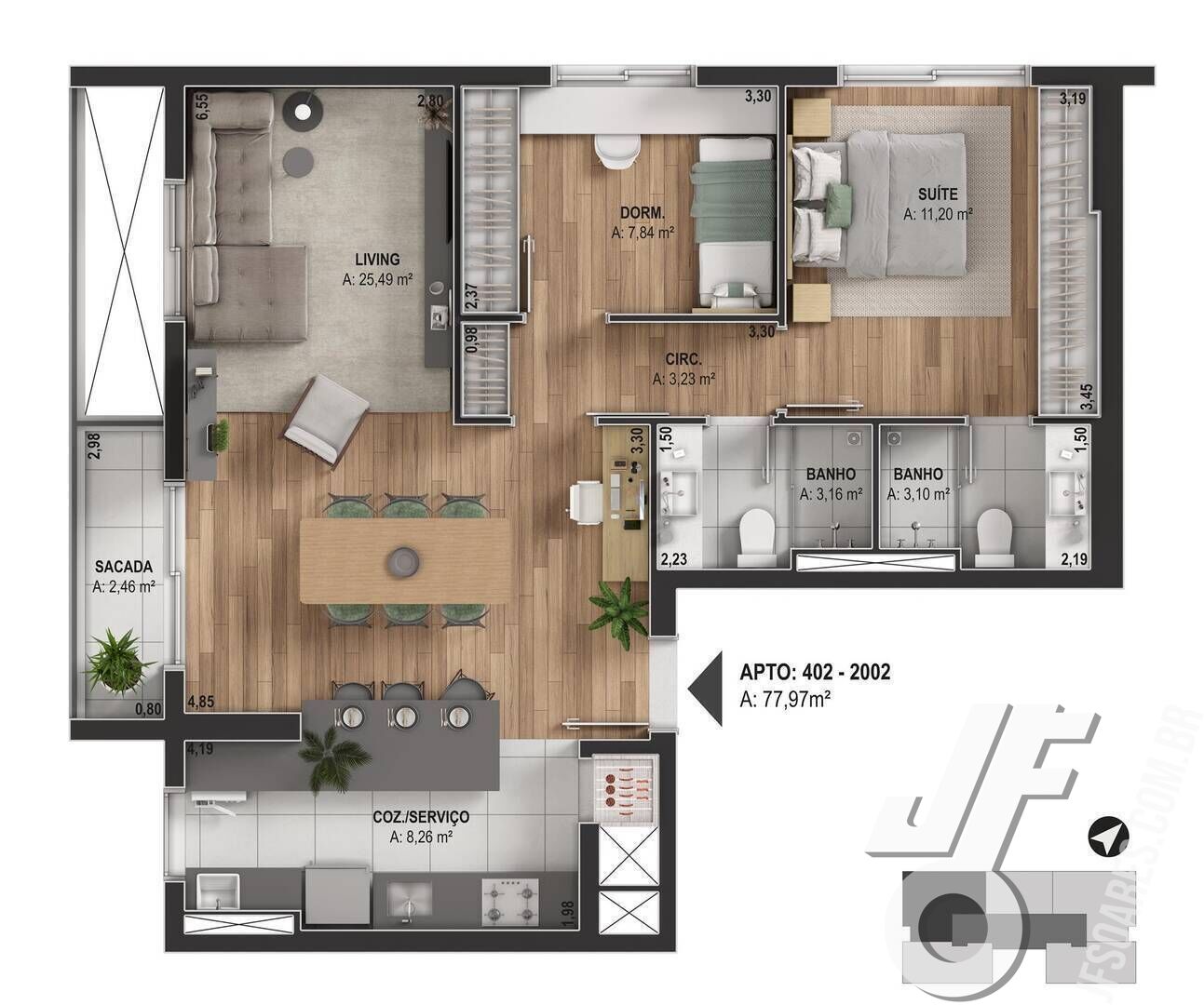 Apartamento, 2 quartos, 65 m² - Foto 12