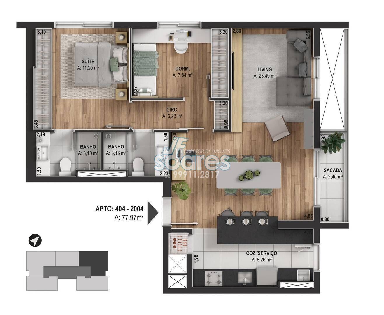 Apartamento à venda com 2 quartos, 65m² - Foto 14