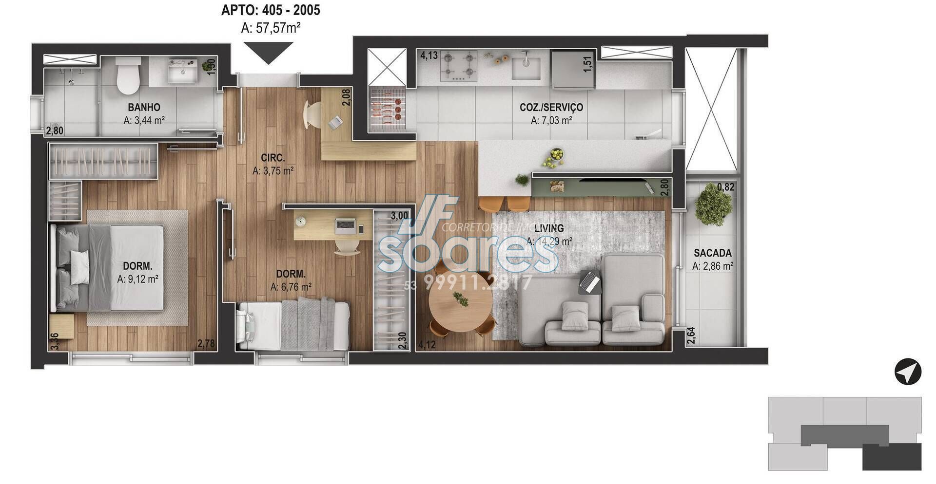 Apartamento à venda com 2 quartos, 65m² - Foto 17