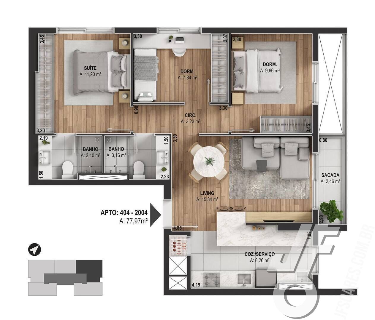 Apartamento, 2 quartos, 65 m² - Foto 16