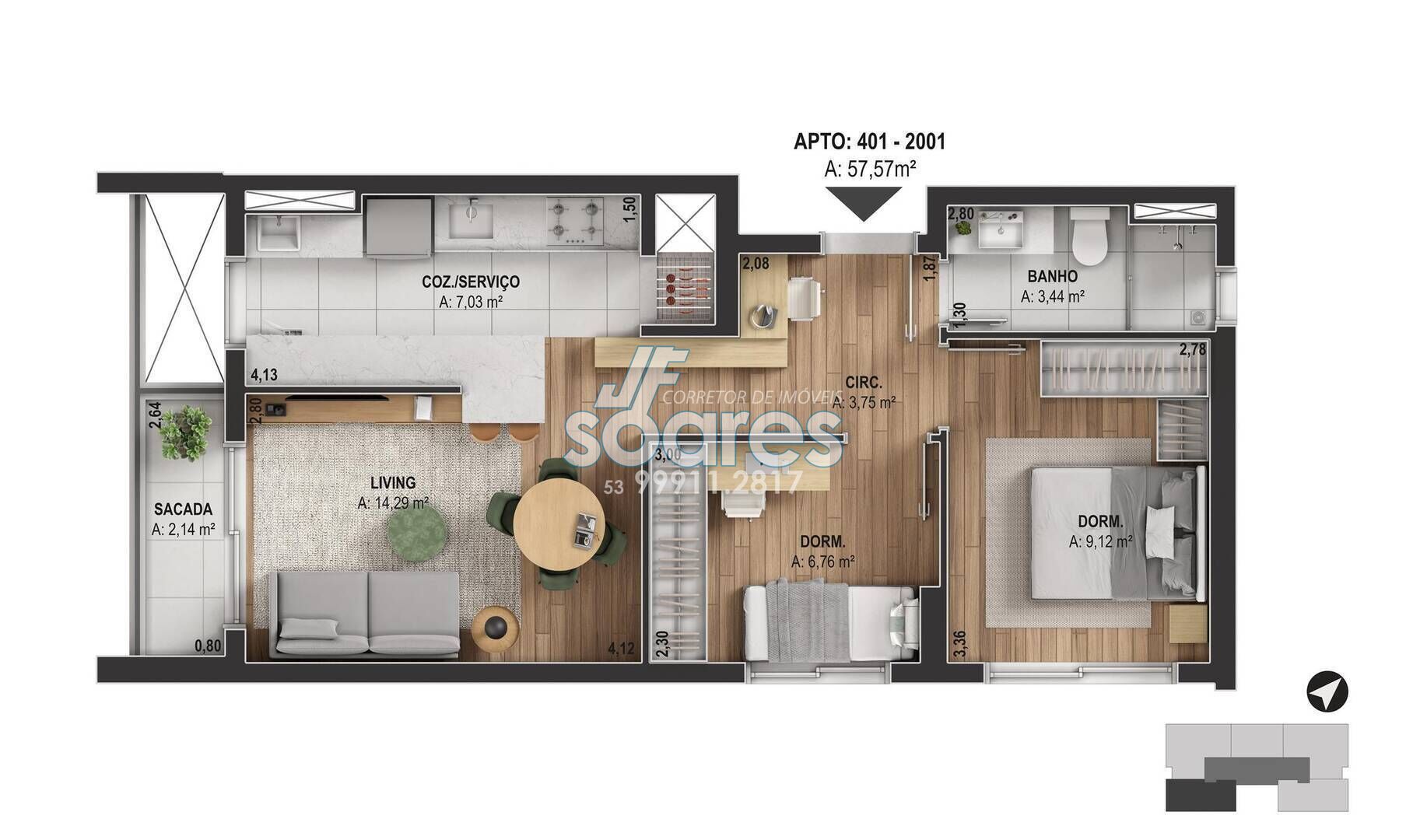 Apartamento à venda com 2 quartos, 65m² - Foto 10