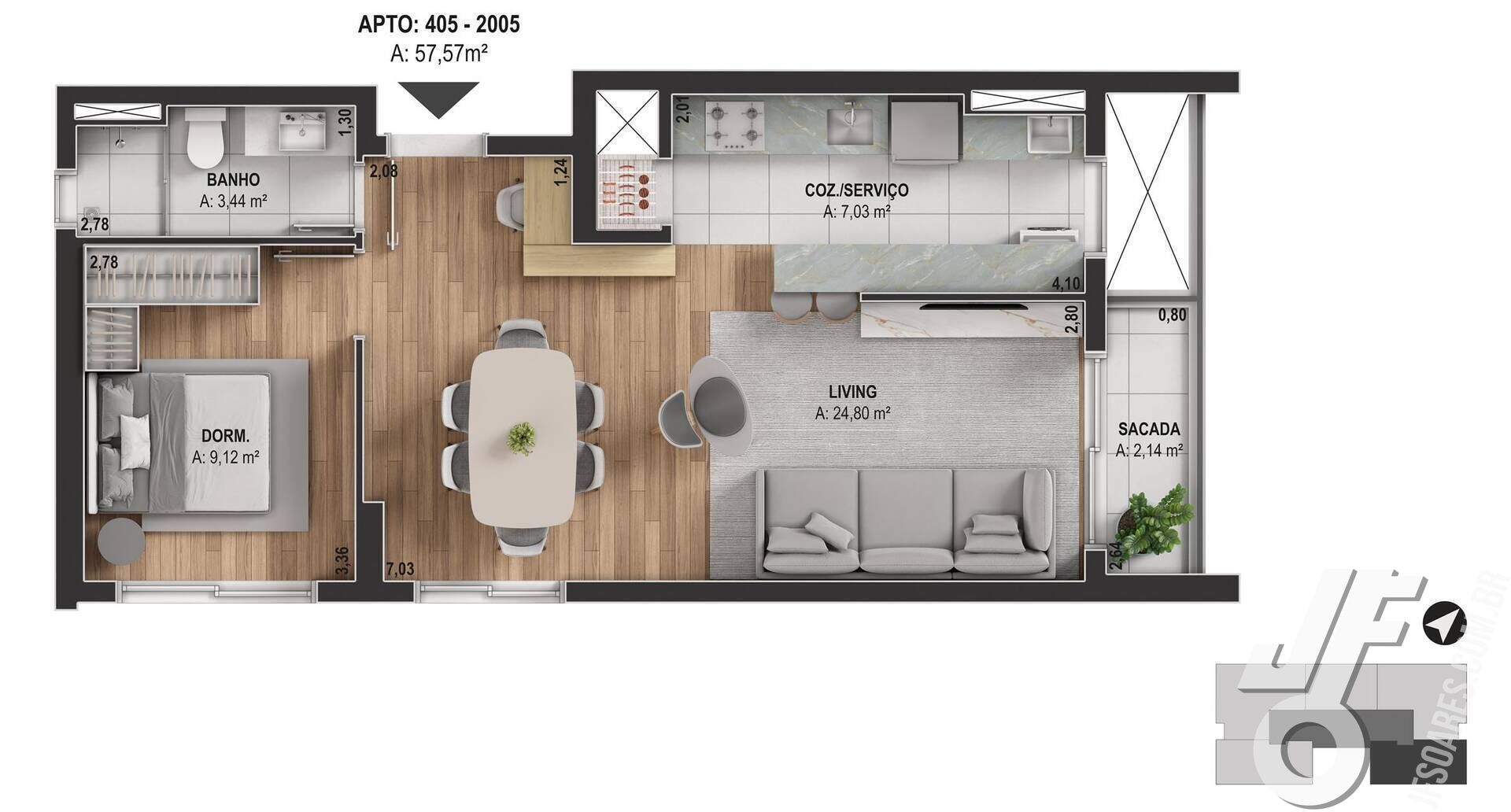 Apartamento, 2 quartos, 65 m² - Foto 17