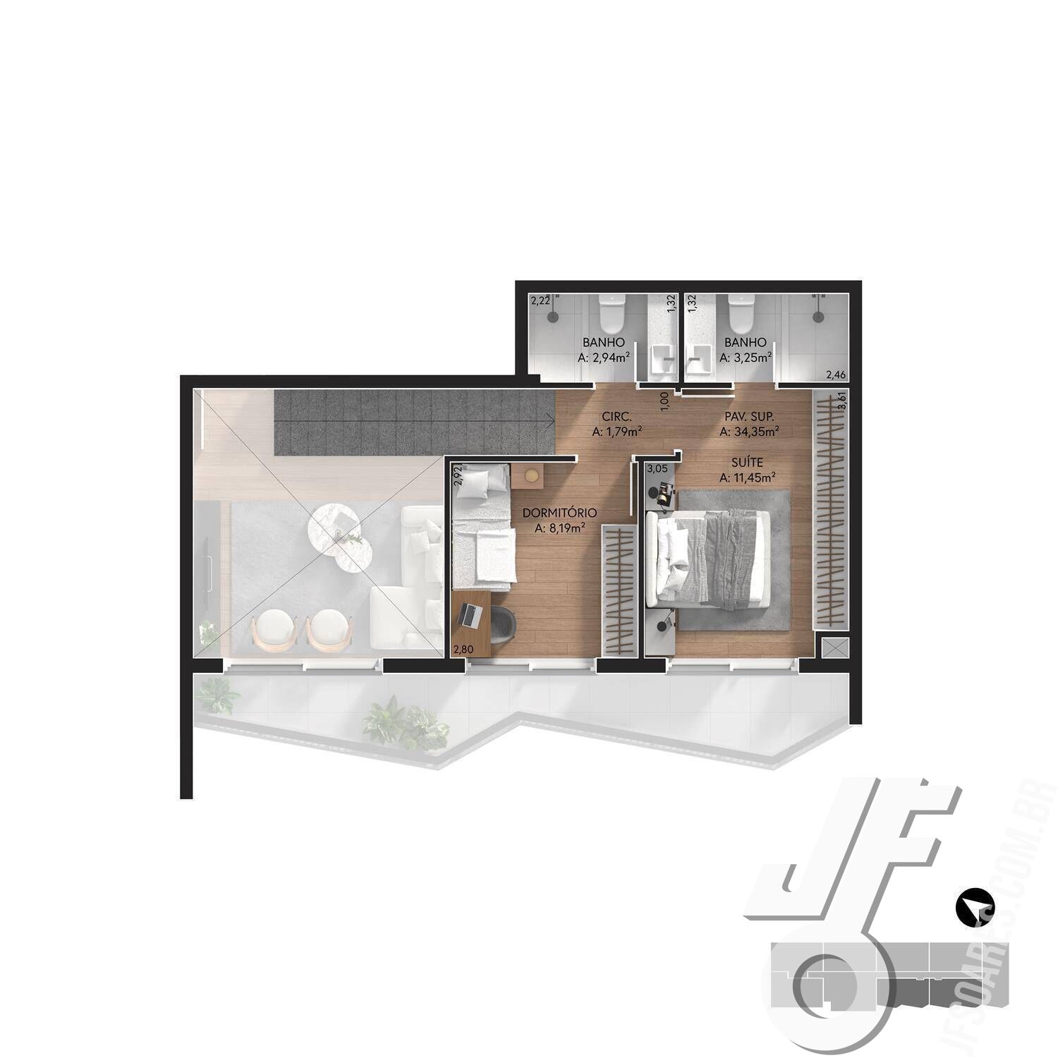 Apartamento, 2 quartos, 91 m² - Foto 33