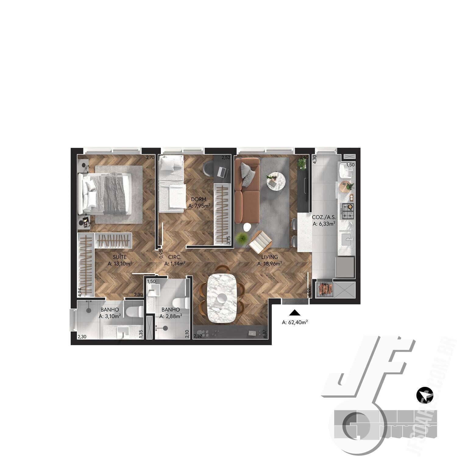 Apartamento, 2 quartos, 91 m² - Foto 19