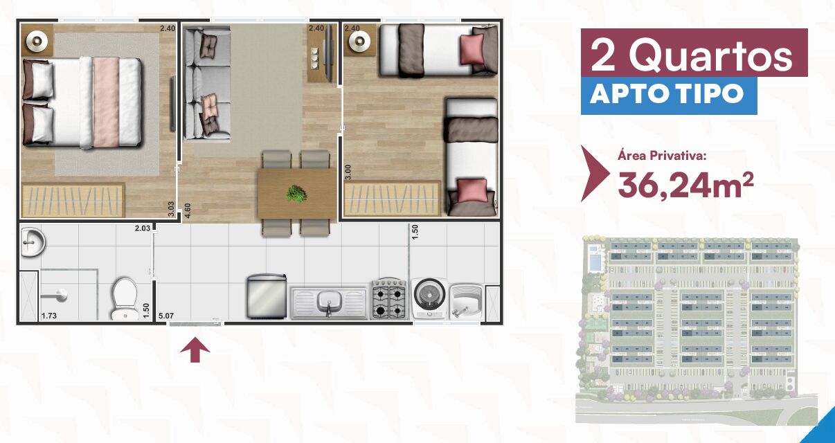 Apartamento, 2 quartos, 36 m² - Foto 23