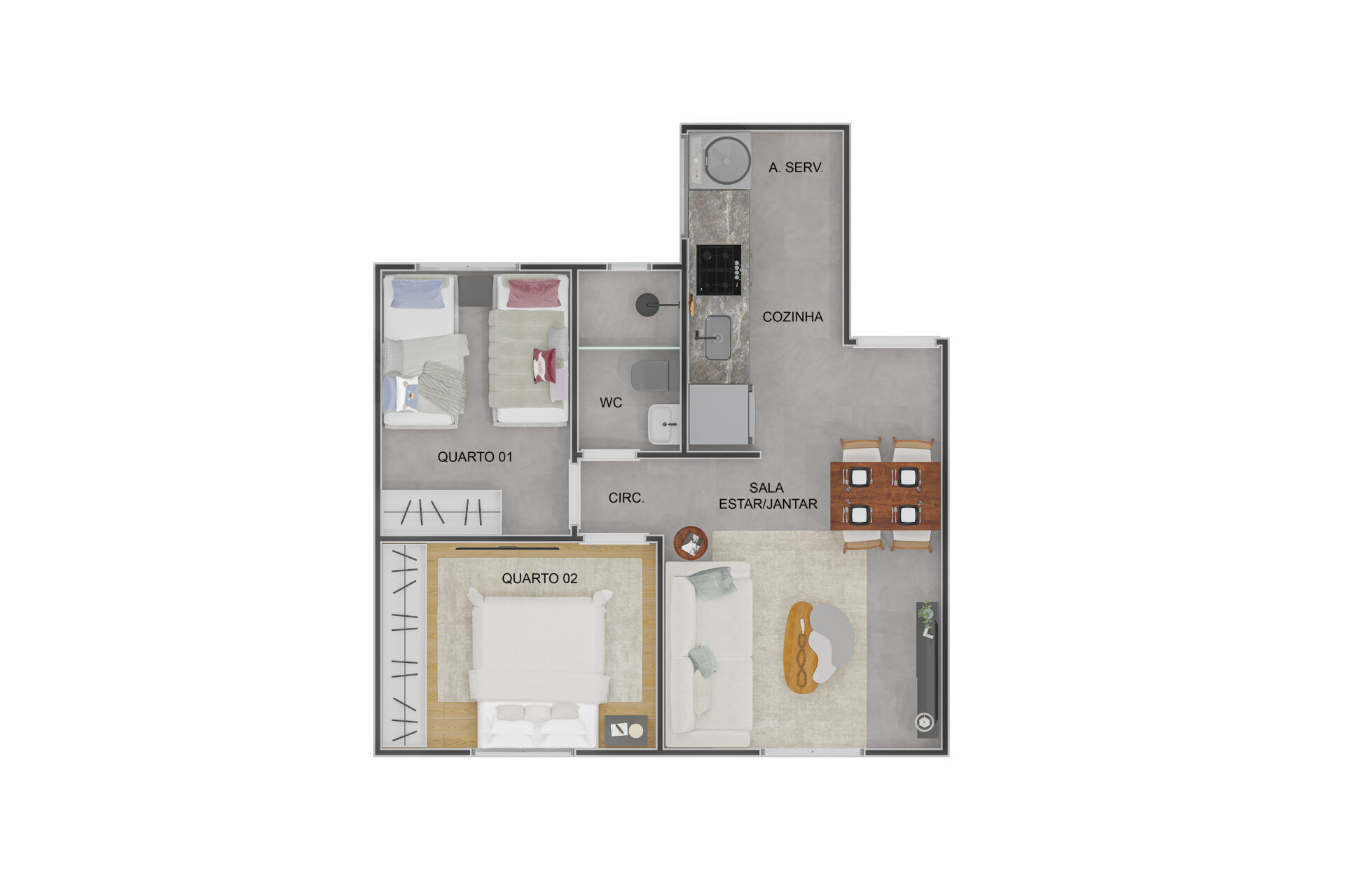 Apartamento à venda com 2 quartos, 41m² - Foto 5