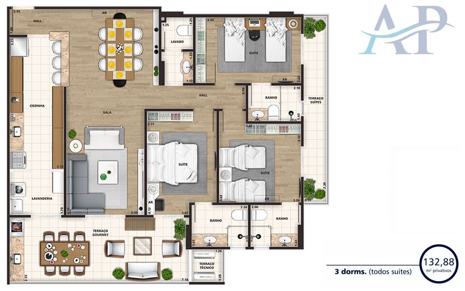 Apartamento, 3 quartos, 132 m² - Foto 33