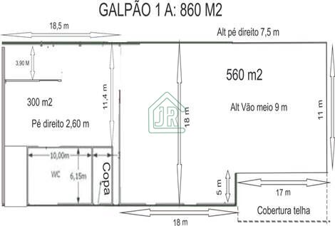 Depósito-Galpão-Armazém para alugar, 1240m² - Foto 10