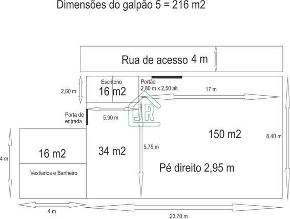 Depósito-Galpão-Armazém para alugar, 216m² - Foto 1