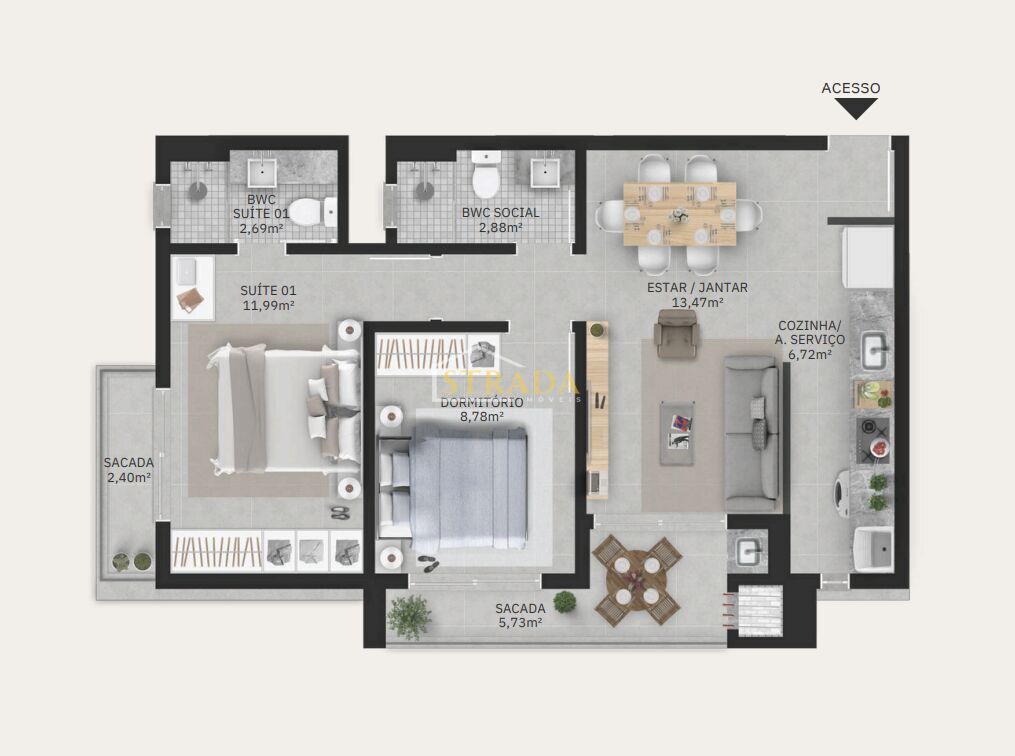 Apartamento, 2 quartos, 67 m² - Foto 4