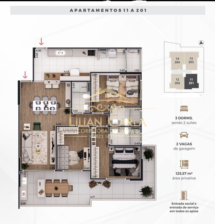 Apartamento, 3 quartos, 125 m² - Foto 22