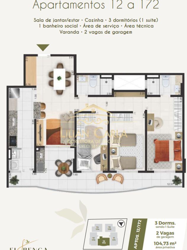 Apartamento, 3 quartos, 104 m² - Foto 28