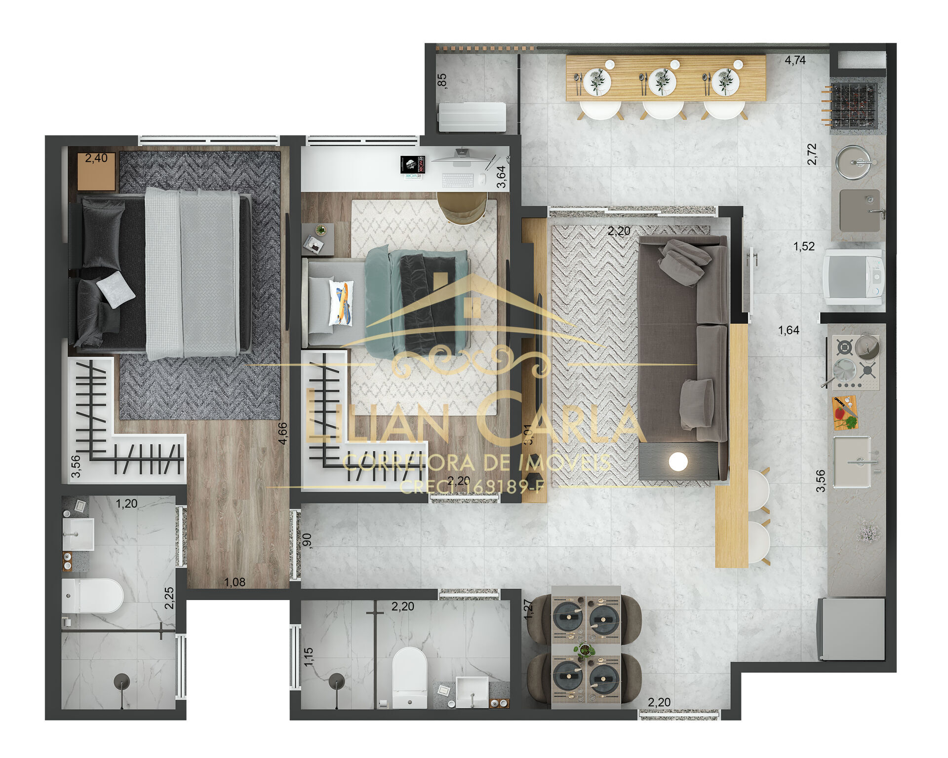 Apartamento, 2 quartos, 63 m² - Foto 15