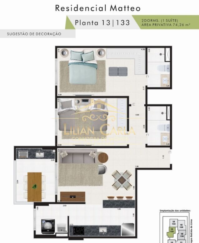 Apartamento, 2 quartos, 74 m² - Foto 44