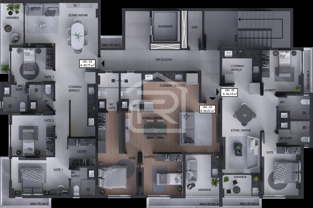 Apartamento à venda com 2 quartos, 56m² - Foto 6