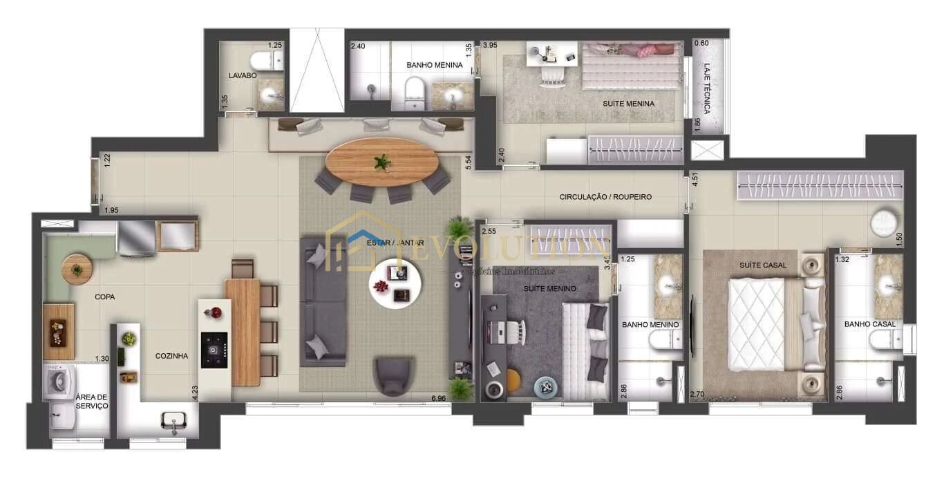 Apartamento à venda com 3 quartos, 119m² - Foto 5