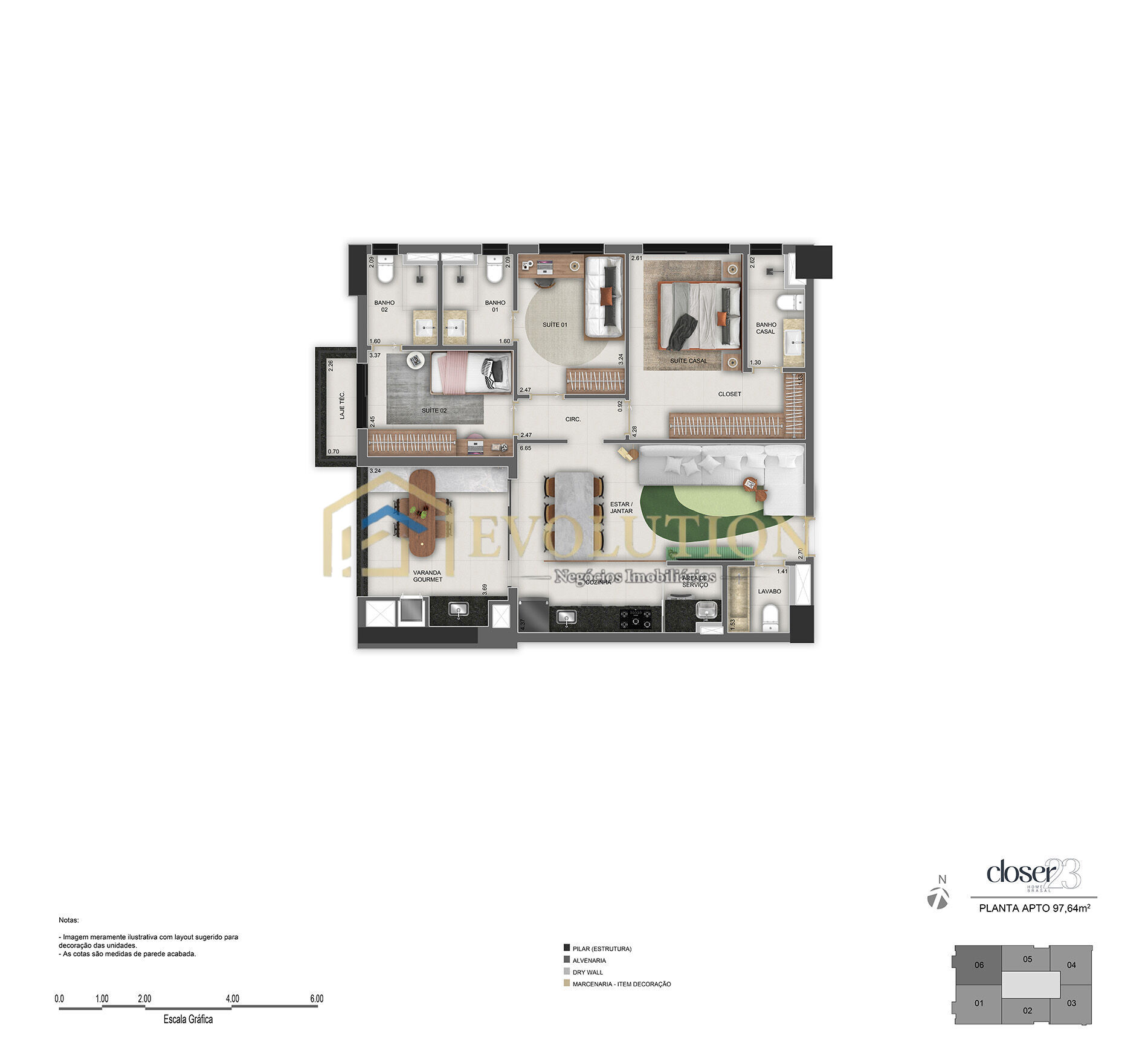 Apartamento à venda com 3 quartos, 97m² - Foto 5