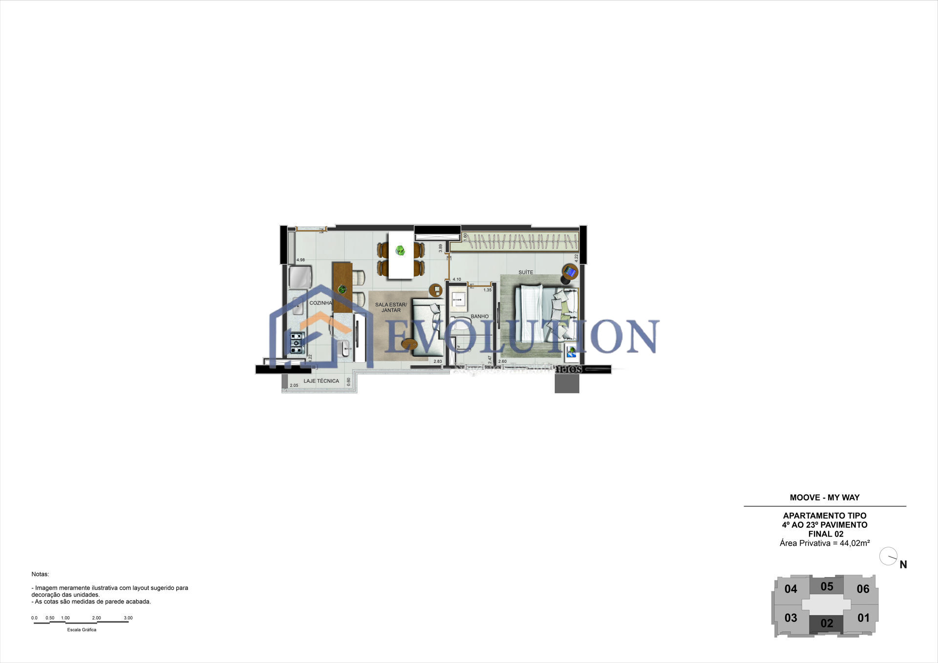 Flat/Apart Hotel à venda com 1 quarto, 44m² - Foto 5