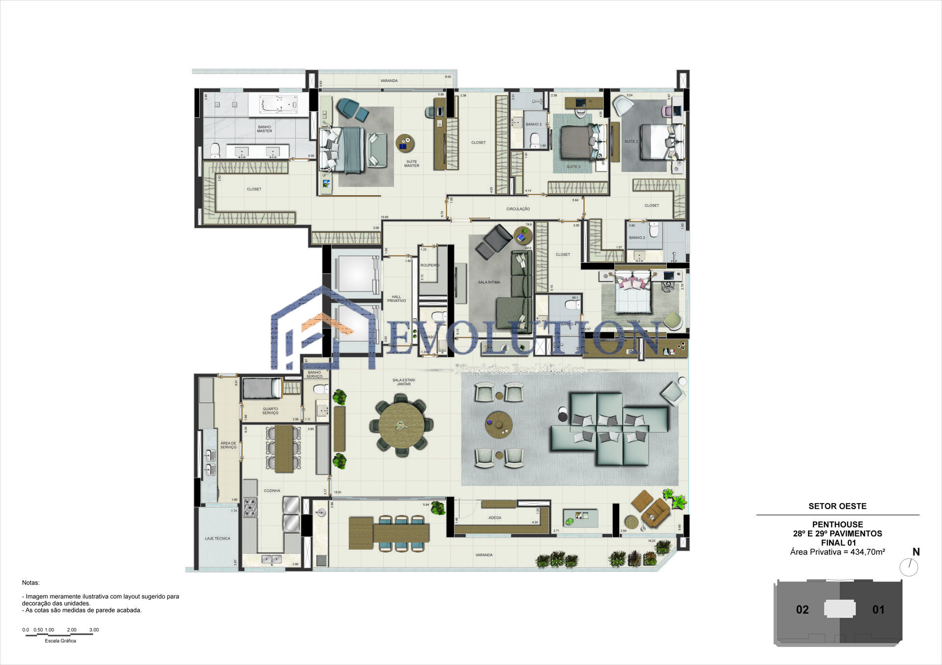 Cobertura à venda com 5 quartos, 434m² - Foto 2