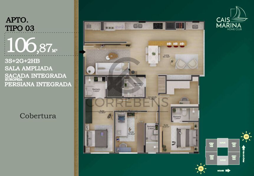 Apartamento à venda com 3 quartos, 106m² - Foto 25