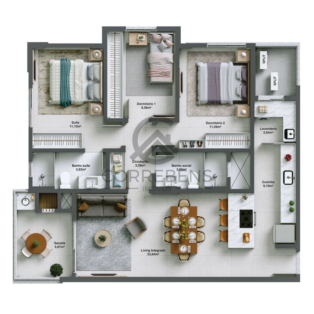 Apartamento à venda com 3 quartos, 98m² - Foto 17