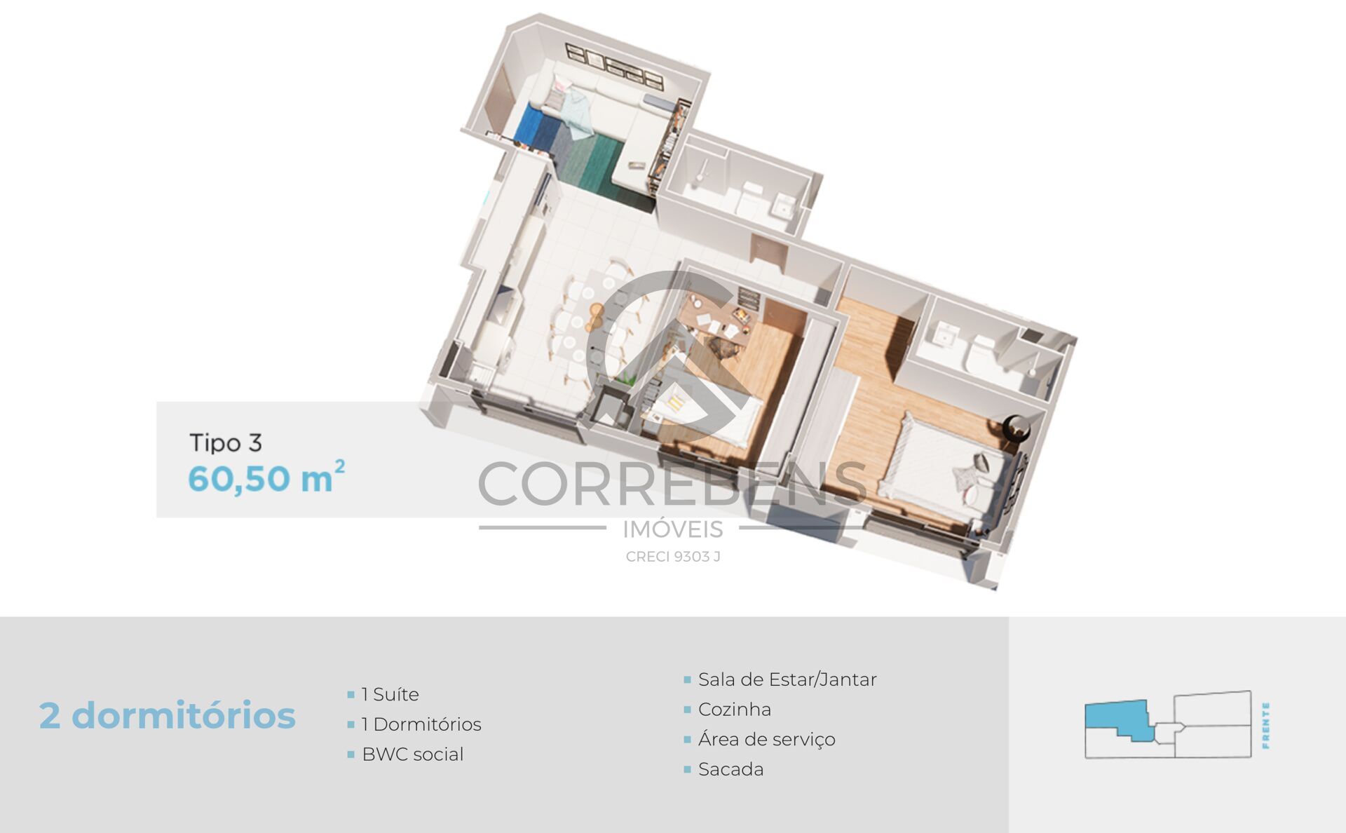 Apartamento à venda com 2 quartos, 57m² - Foto 17