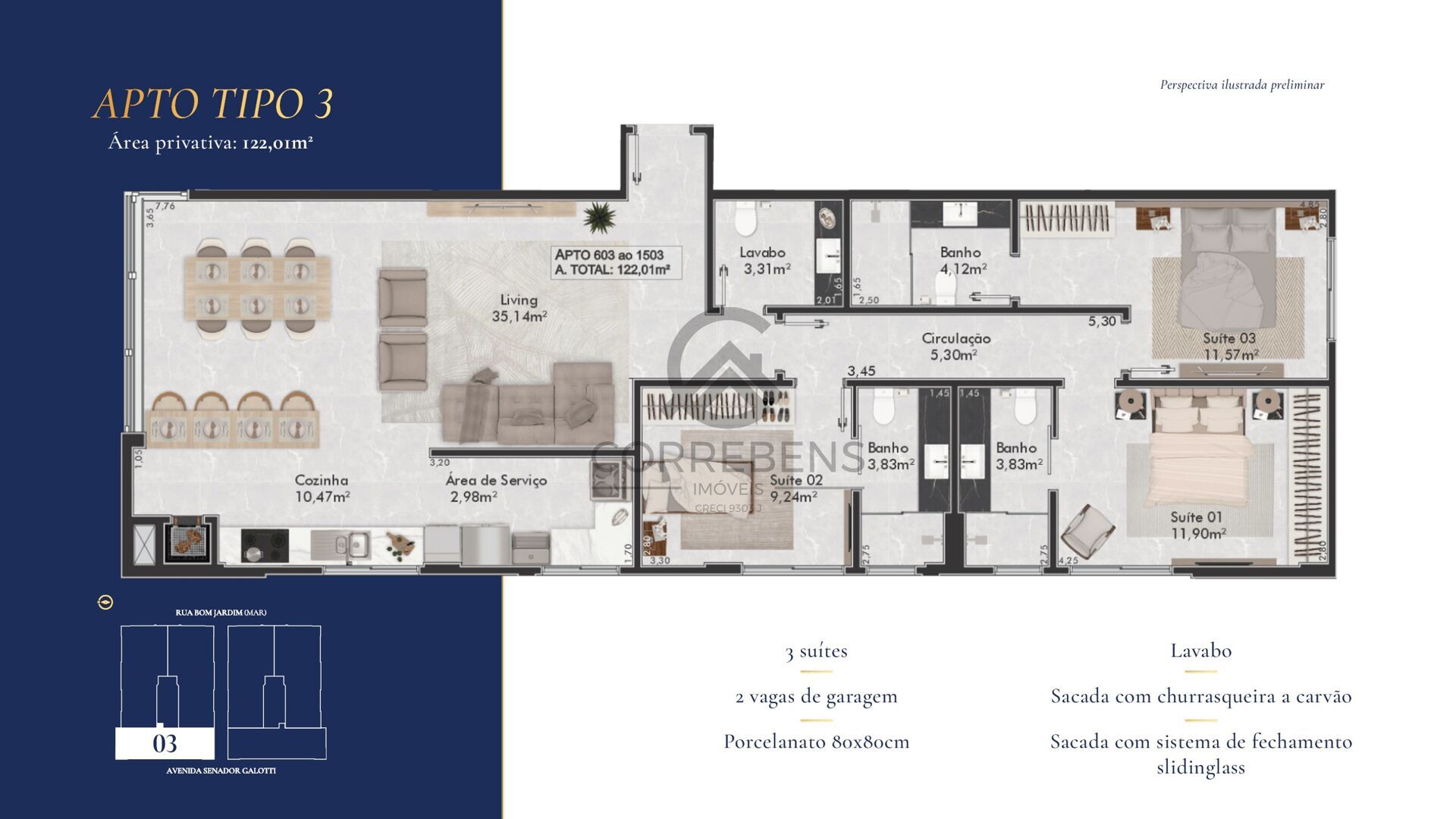 Apartamento, 3 quartos, 140 m² - Foto 19