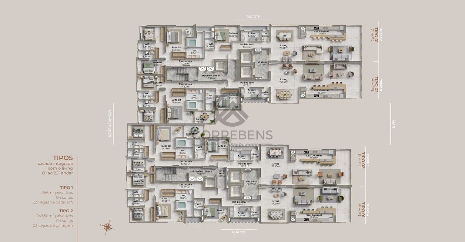 Apartamento, 4 quartos, 249 m² - Foto 28